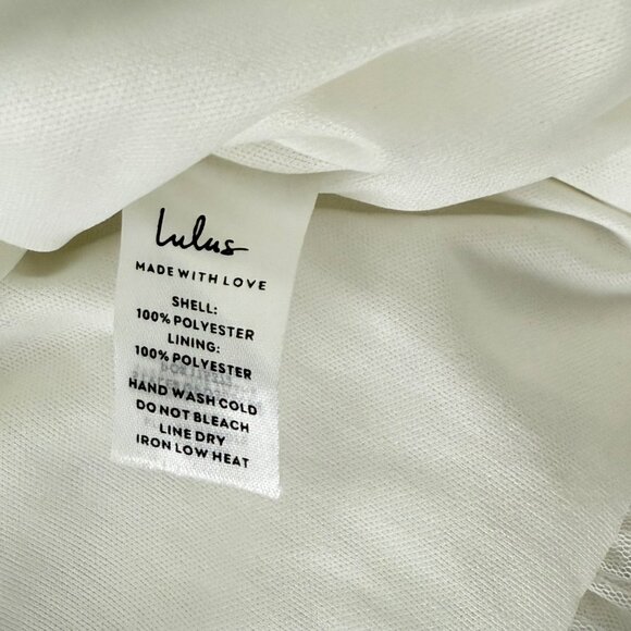 Lulus White Rhinestone Strapless Ruched Midi Dress M - Picture 5 of 8